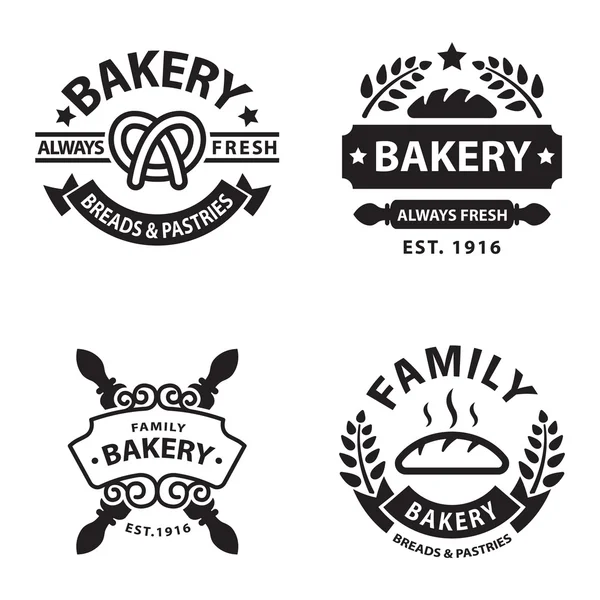 Bakery badge and logo icon — Stock Vector