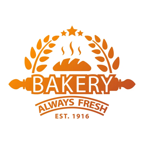 Insignia de panadería e icono del logotipo — Archivo Imágenes Vectoriales