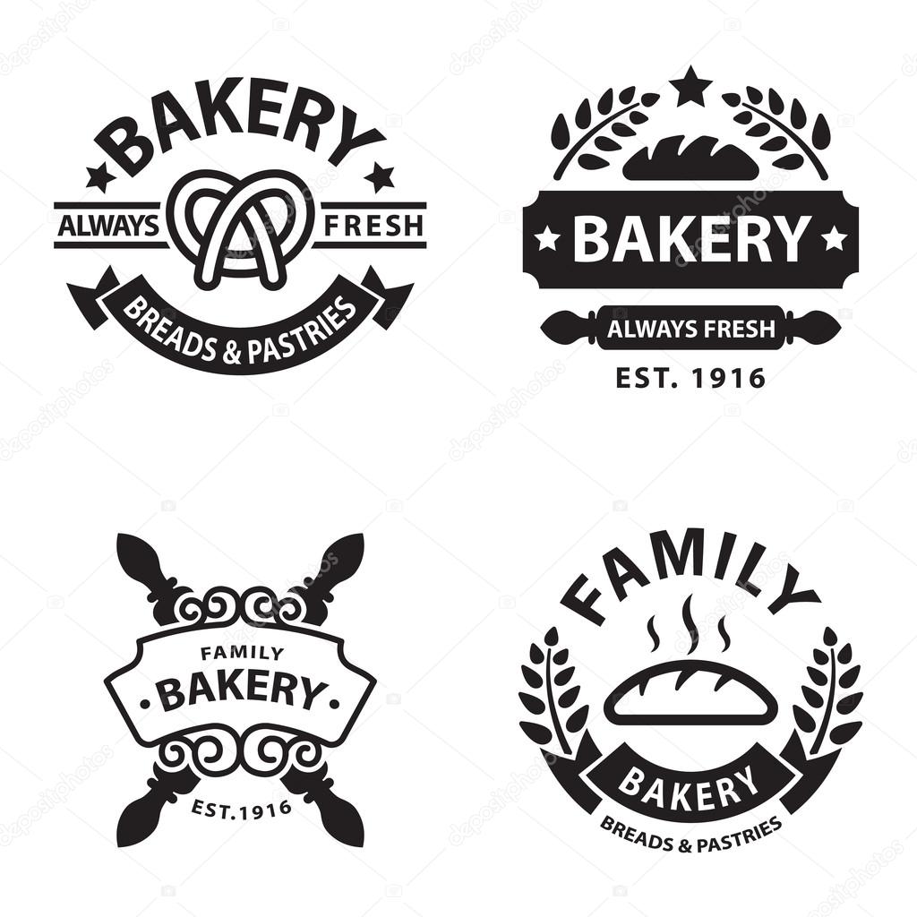 Bakery badgesand logo icon thin modern style vector collection set. Retro bakery labels, logos and badges icons. Bakery badges design elements isolated on white background
