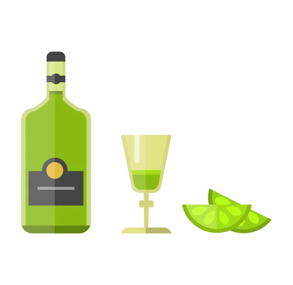 Botella de bebida alcohólica — Vector de stock