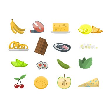 vektör yiyecek simgeler.