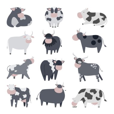 karikatür inek karakter