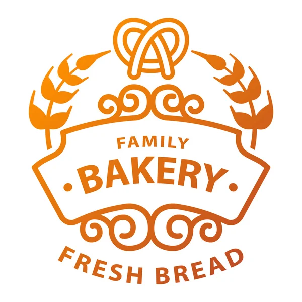 Bäckereiabzeichen und Logo-Symbol — Stockvektor