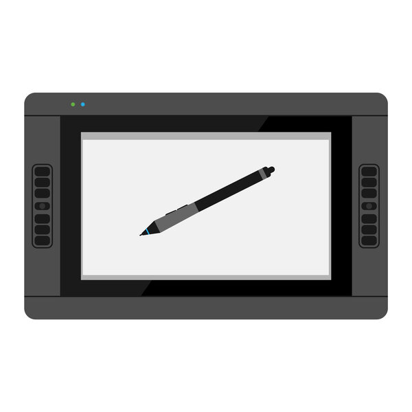Graphics tablet vector illustration