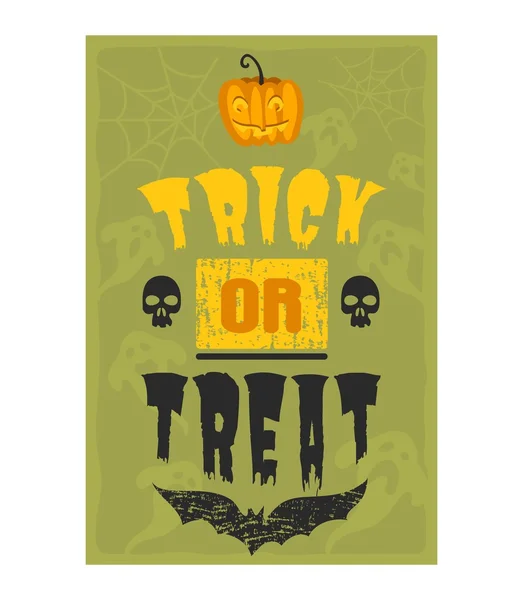Carte d'invitation Halloween vecteur . — Image vectorielle