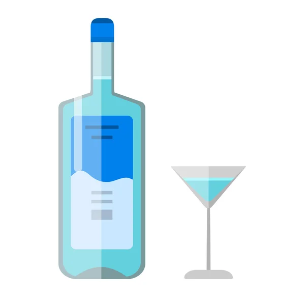 Botella de bebida alcohólica — Vector de stock