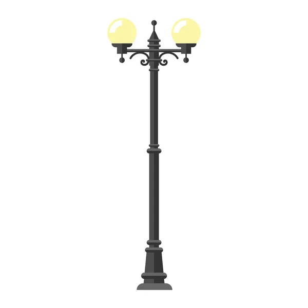 Street lamp silhouette vector — Stock Vector