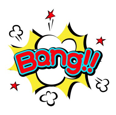 Popart komik konuşma balonu patlama efektleri vektör.