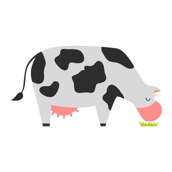 Carácter de vaca de dibujos animados — Vector de stock