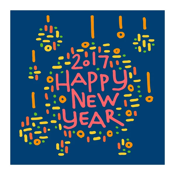 Σχεδιασμού ευχετήρια κάρτα νέου έτους — Διανυσματικό Αρχείο