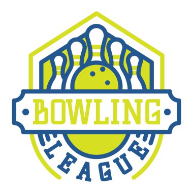 Vektör bowling logo amblem.