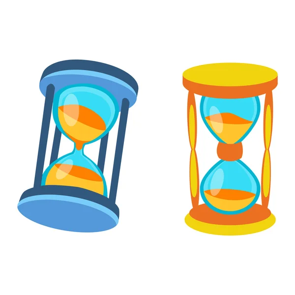Horloges à sable vecteur isolé — Image vectorielle