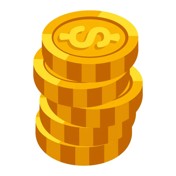 Χρήματα εικονογράφηση φορέα κέρματα. — Διανυσματικό Αρχείο