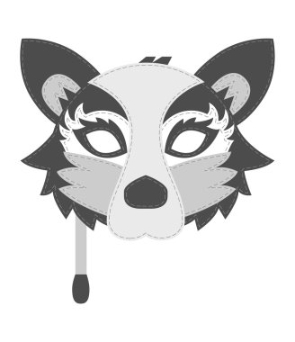 Karikatür hayvan parti maskesi vektör.