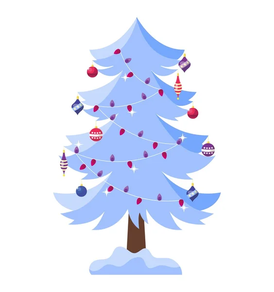 Vetor de árvore de Natal . — Vetor de Stock