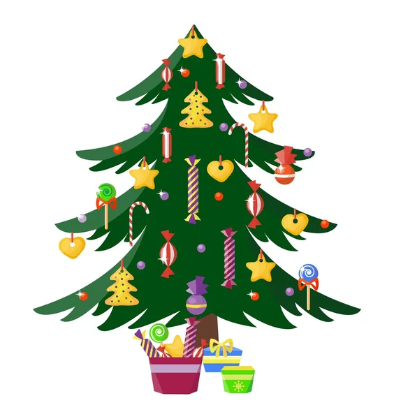 Christmas tree vector. — Stock Vector