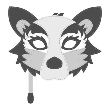 Karikatür hayvan parti maskesi vektör.