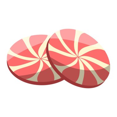 Lolipop şekerli tatlı vektör çizim.