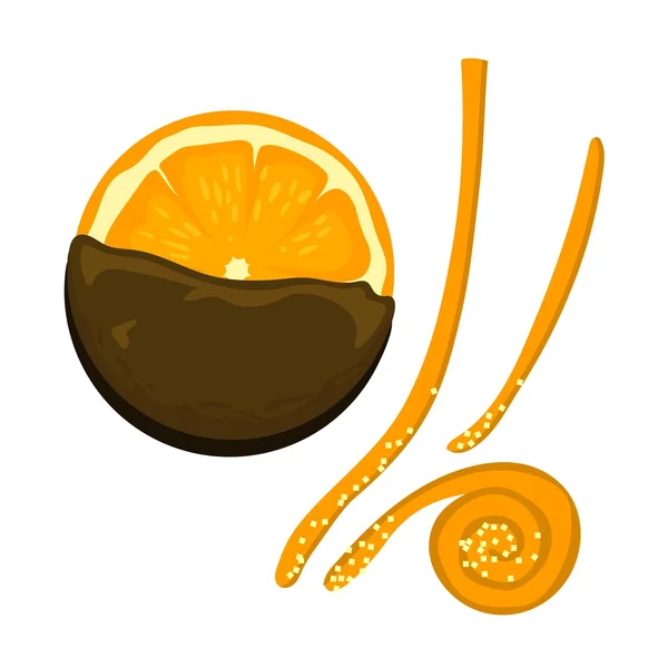 Ilustración vectorial aislada naranja . — Vector de stock