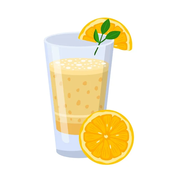 Bicchiere di succo d'arancia — Vettoriale Stock