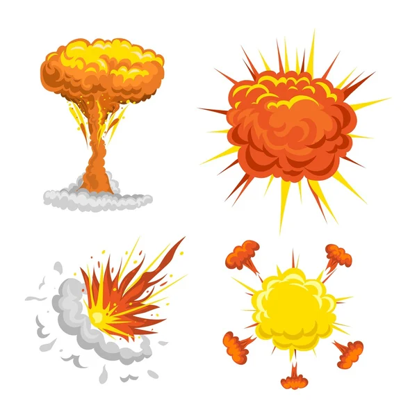 Vecteur d'effet d'explosion de bombe — Image vectorielle