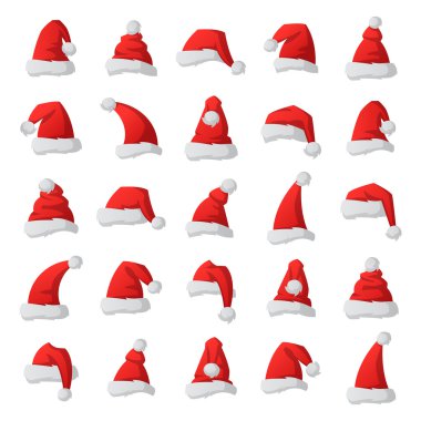 Noel Baba Noel şapka vektör çizim.