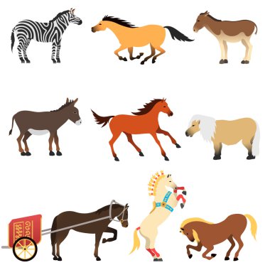 atları vektör set.