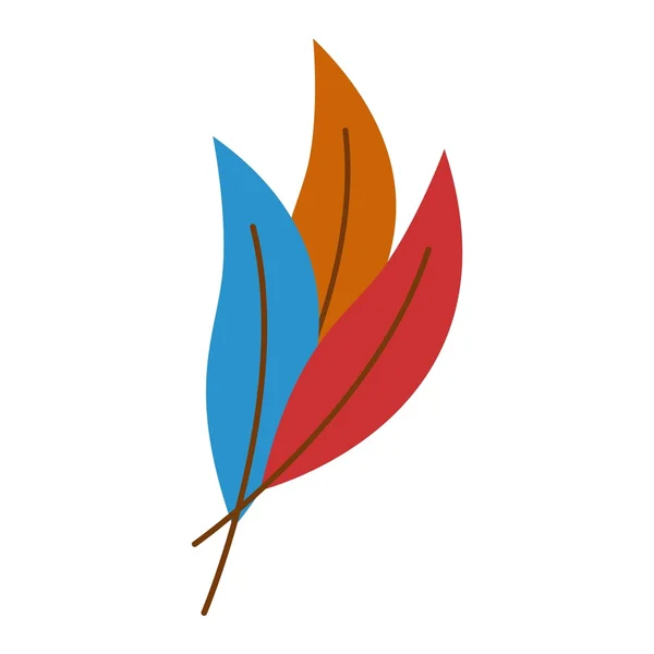 Vecteur de plume de couleur décorative . — Image vectorielle