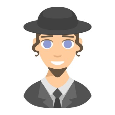 Yahudi adam vektör çizim.