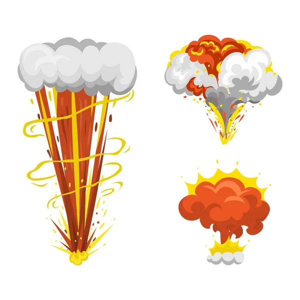 Vetor de efeito de explosão de bomba — Vetor de Stock