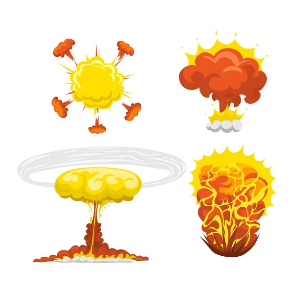 Vecteur d'effet d'explosion de bombe — Image vectorielle