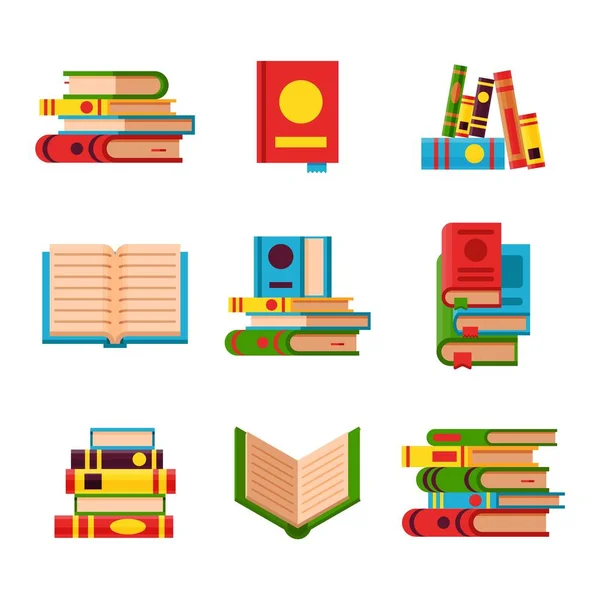 Libros set vector ilustración — Vector de stock