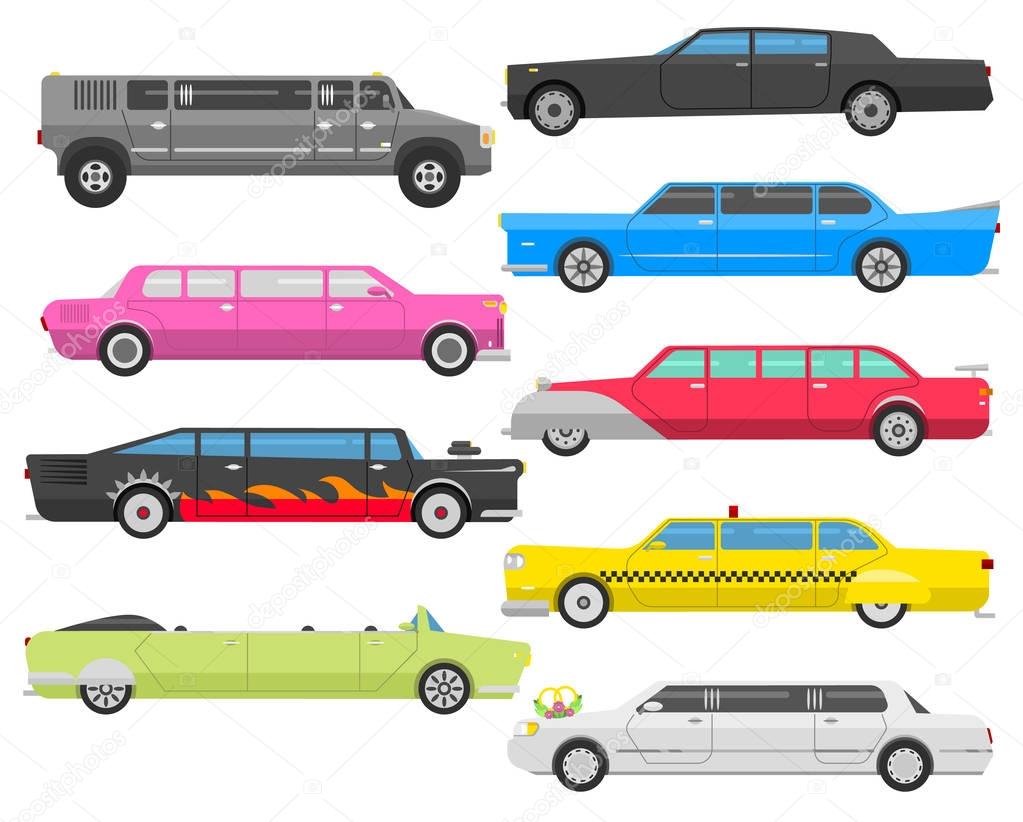 Limousine vector set.