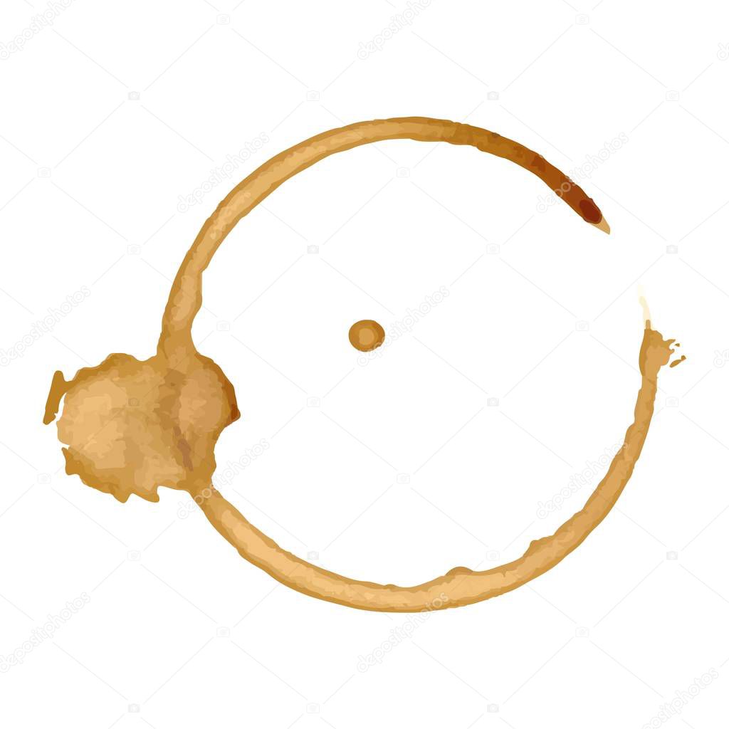 Coffee stain cup spots vector