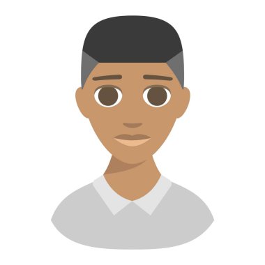 Afro Amerikan çocuk vektör çizim.