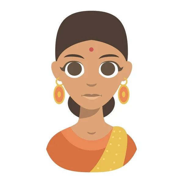 Vektor Illustration indisches Mädchen — Stockvektor