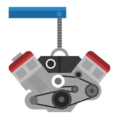 Motor araba motor grafik sembol simge vektör.