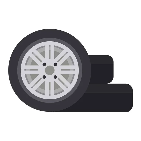 Carro roda desenho animado vetor plana —  Vetores de Stock