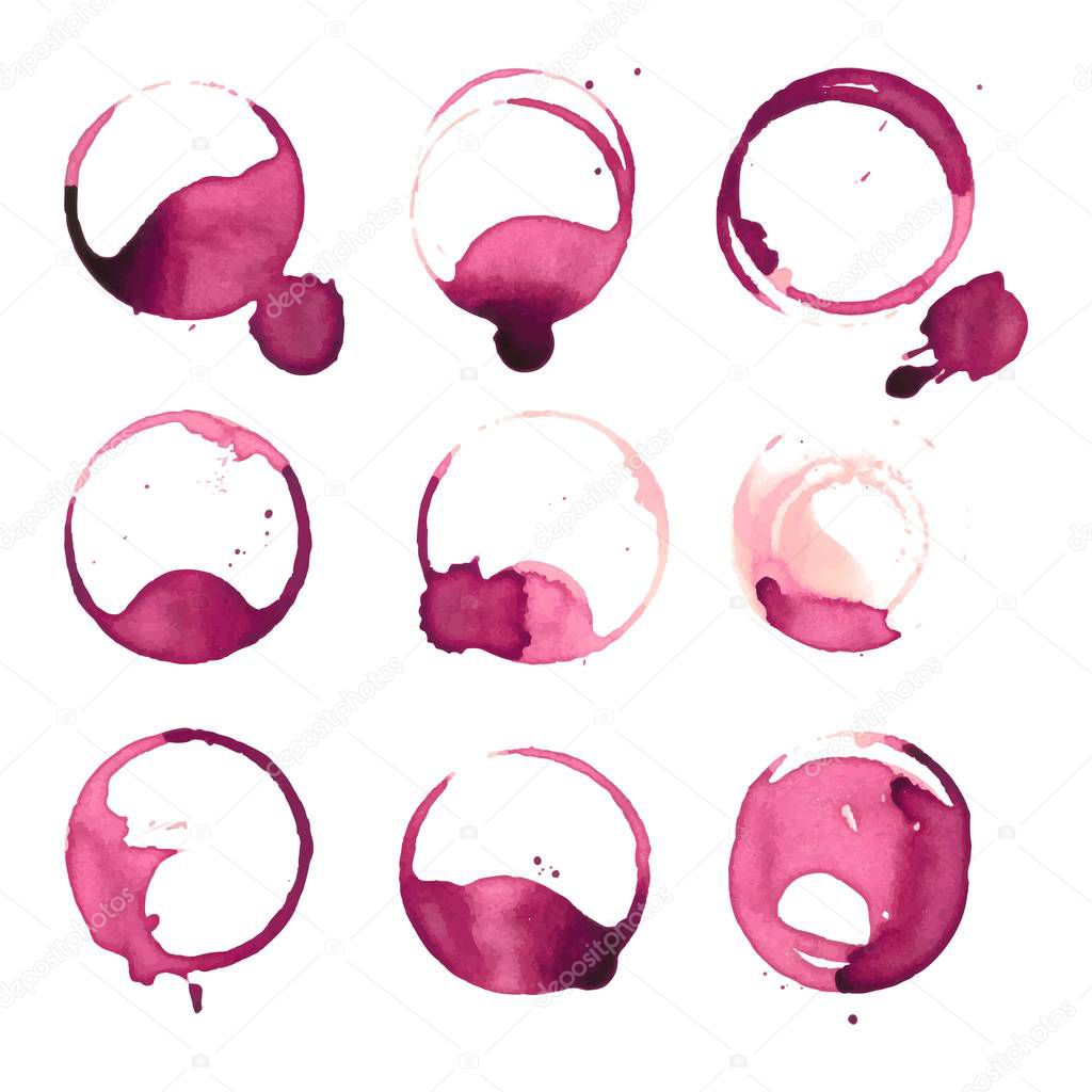 Macchia di vino coppa macchie vettoriale — vettoriali stock ... Macchie di vino