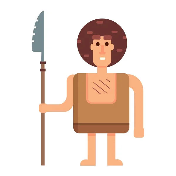 Hombre de las cavernas gente primitiva edad de piedra — Archivo Imágenes Vectoriales