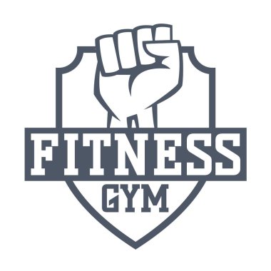 Spor salonu fitness logo vektör rozeti.