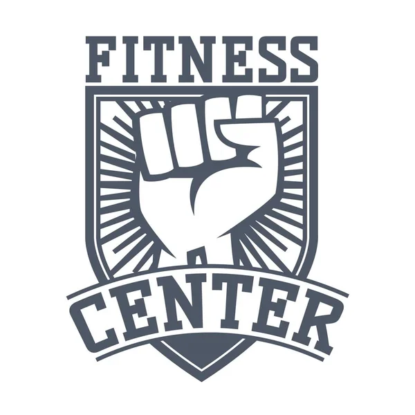 Gym fitness logo vector badge. — Stock Vector