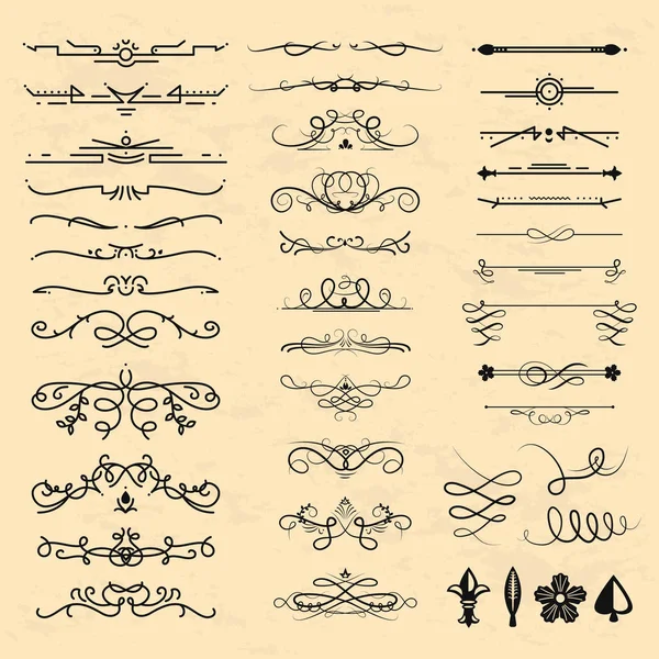 Ilustração vetorial de elementos vintage decorativos . — Vetor de Stock