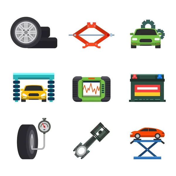 Service de voiture réparation vectoriel icônes ensemble — Image vectorielle