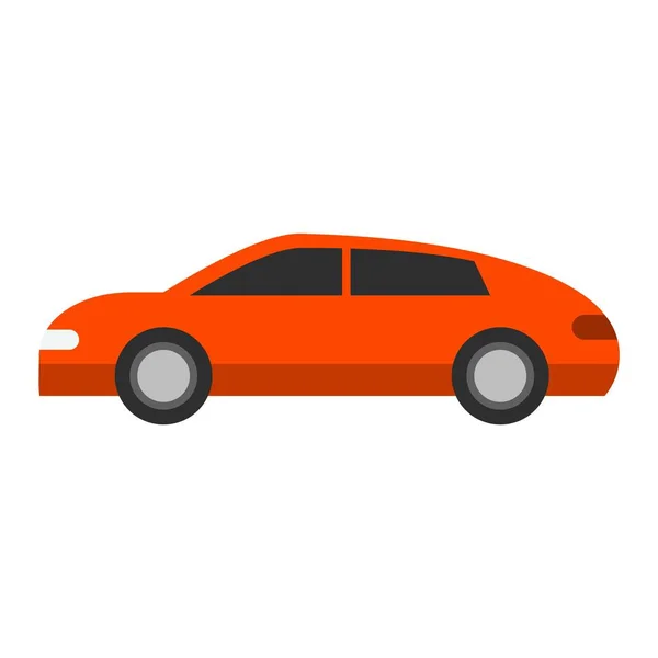 Ilustración vectorial coche rojo. — Vector de stock