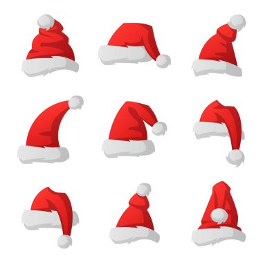 Noel Baba Noel şapka vektör çizim.