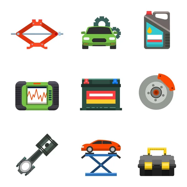 Service de voiture réparation vectoriel icônes ensemble — Image vectorielle