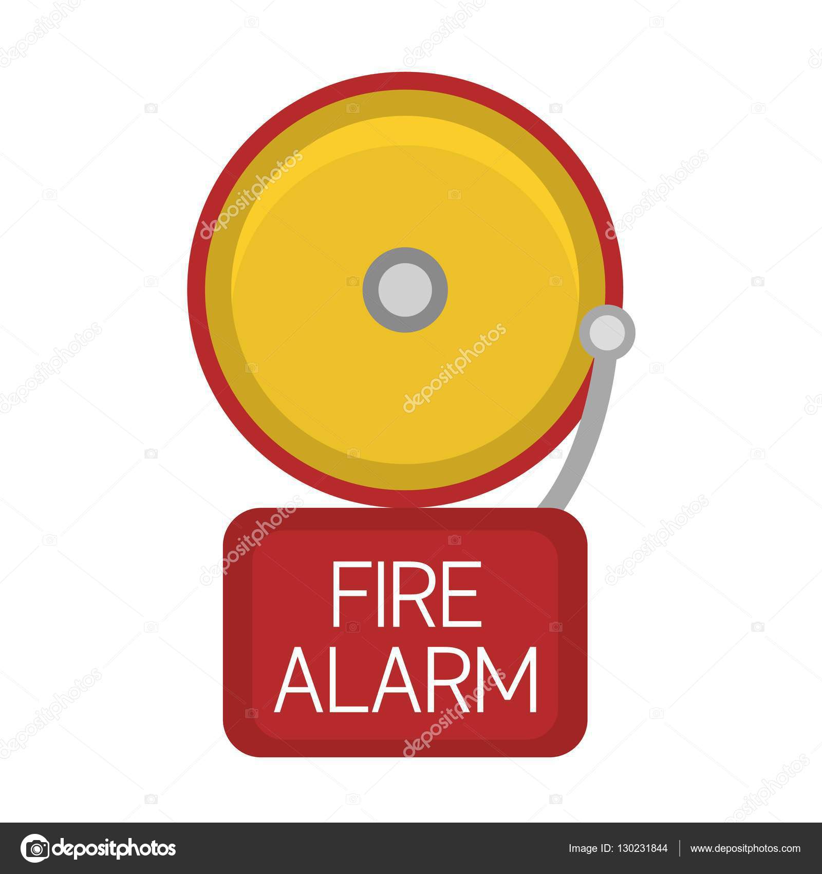 Red alarm bell vector icon Stock Vector