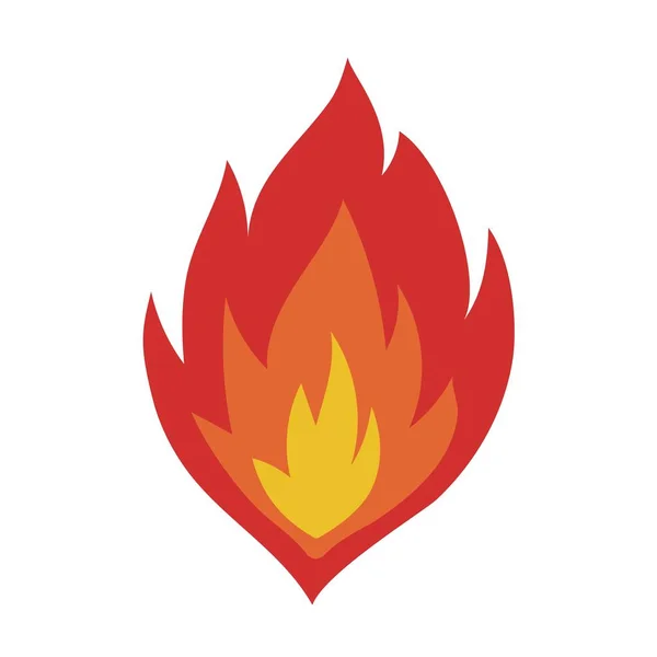 Vecteur de flamme de feu isolé — Image vectorielle