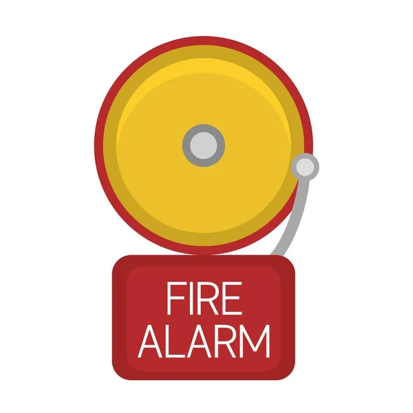 Ícone de vetor de botão de alarme de incêndio . — Vetor de Stock